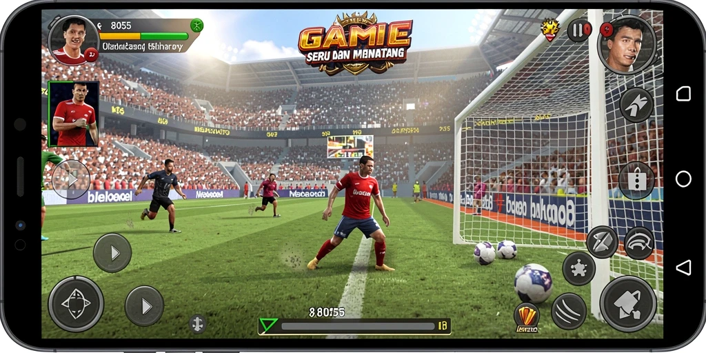 Tampilan gameplay seru dan mendebarkan dalam 8055.