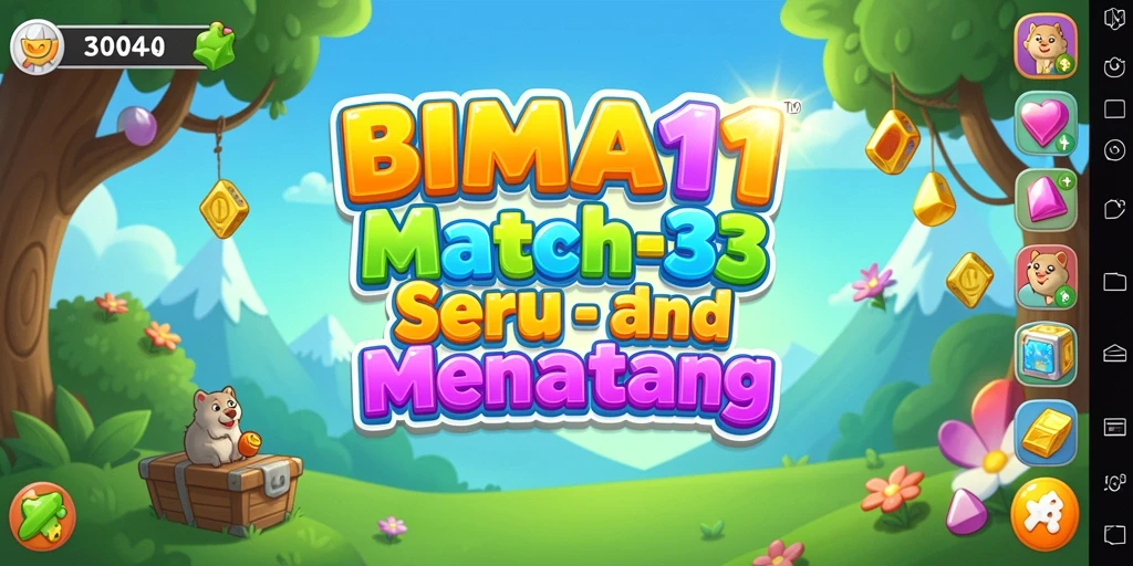Tampilan screenshot BIMA11 menampilkan gameplay Match-3 yang seru dan menantang.