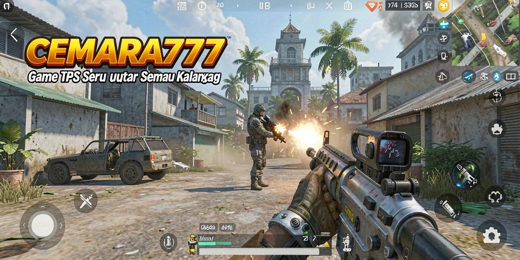 Tangkapan layar utama CEMARA777 menampilkan aksi seru dalam gameplay TPS.