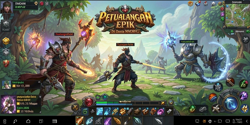 Tampilan gameplay DMD686 yang menakjubkan dan penuh aksi.