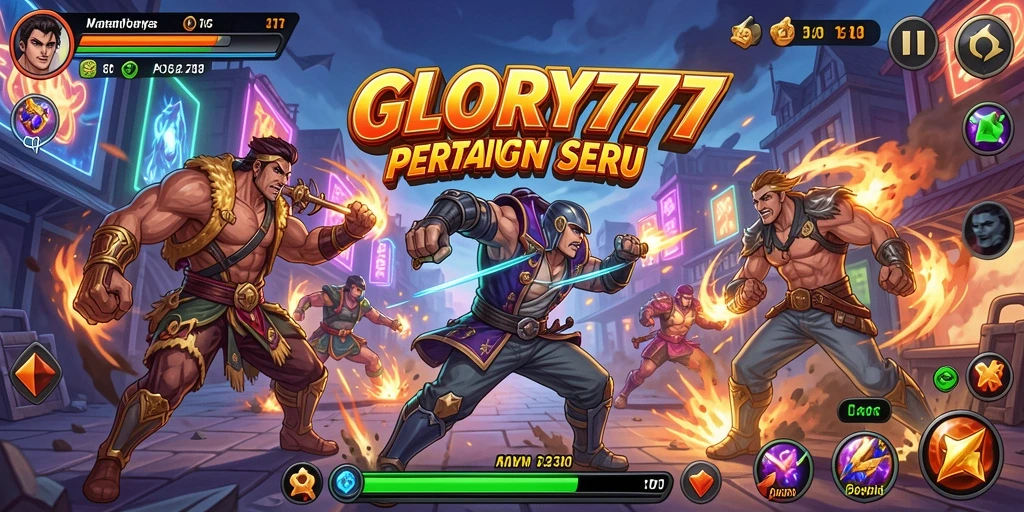 Tangkapan layar gameplay GLORY777 menampilkan pertarungan seru dalam dunia arcade.