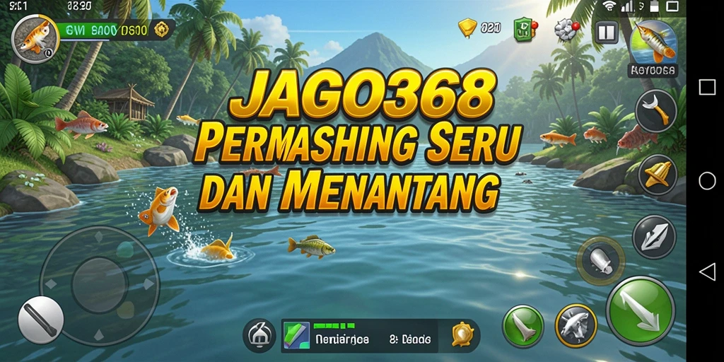 Gameplay JAGO368 menampilkan pengalaman memancing yang seru dan menarik.