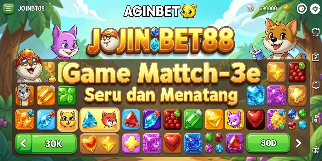 Screenshot gameplay <strong>JOINBET88</strong> menunjukkan keseruan mencocokkan item.