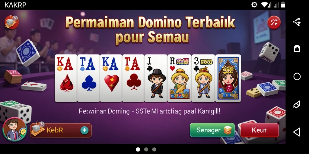 Tampilan gameplay seru dari KAKRP saat bermain Domino.