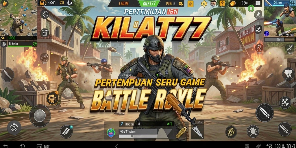 Tangkapan layar KILAT77 menunjukkan aksi seru dalam pertempuran Battle Royale.