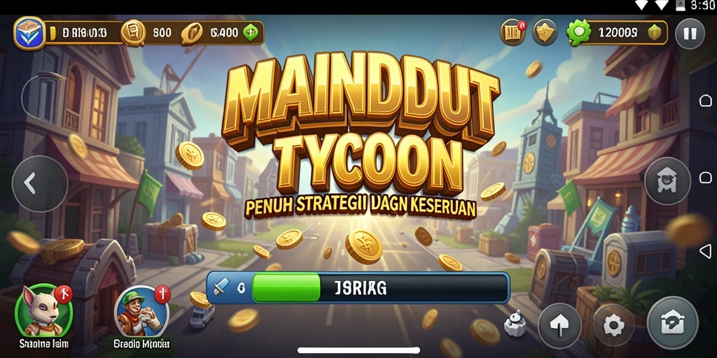 Tangkapan layar dari gameplay MAINDUIT yang menampilkan strategi Tycoon yang seru.