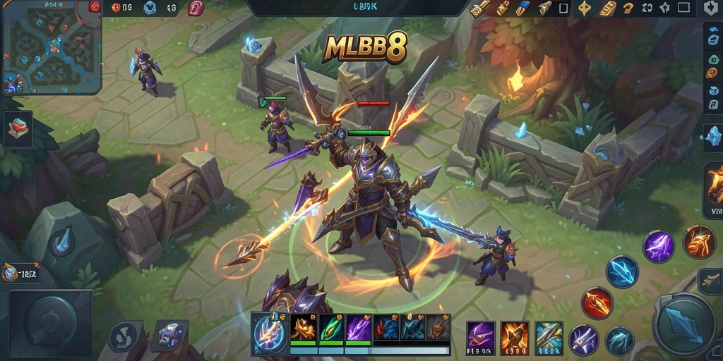 Tampilan gameplay seru di dalam MLBB8 yang penuh aksi.
