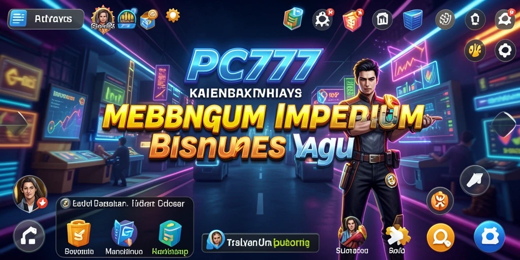Screenshot gameplay menunjukkan keseruan membangun bisnis di PC777.