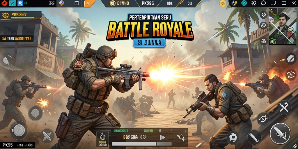 Gameplay menegangkan dan seru di PK95 Battle Royale.