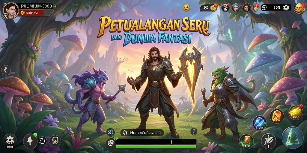 Tangkapan layar menunjukkan aksi mendebarkan dalam game petualangan.