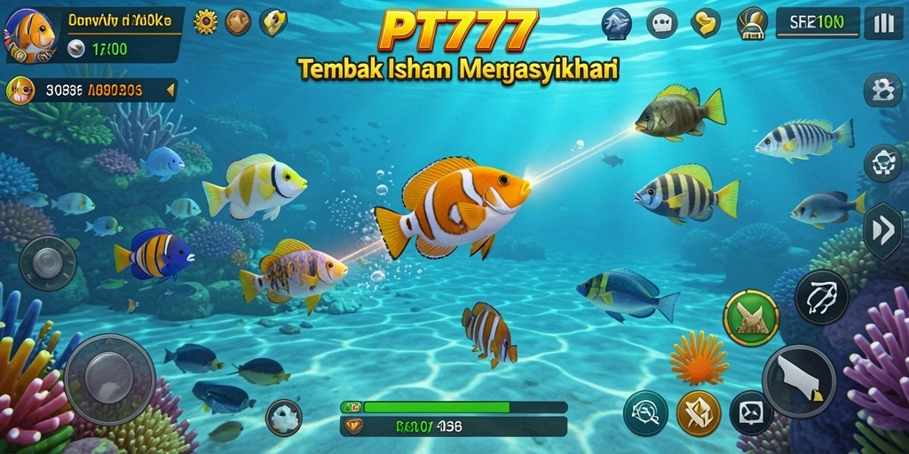 Tampilan grafik yang memukau dari gameplay Tembak Ikan yang seru.