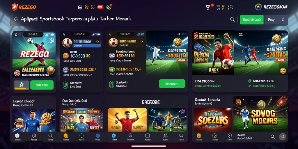 Tampilan antarmuka <strong>REZEGO</strong> yang menarik dan informatif dalam sportsbook.