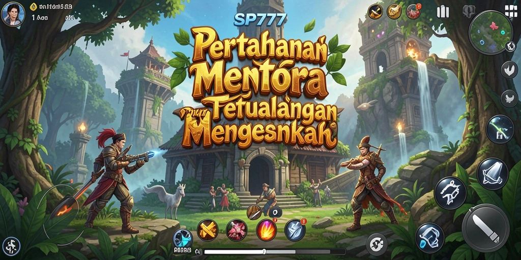 Gameplay SP777 menampilkan strategi pertahanan menara yang dinamis.