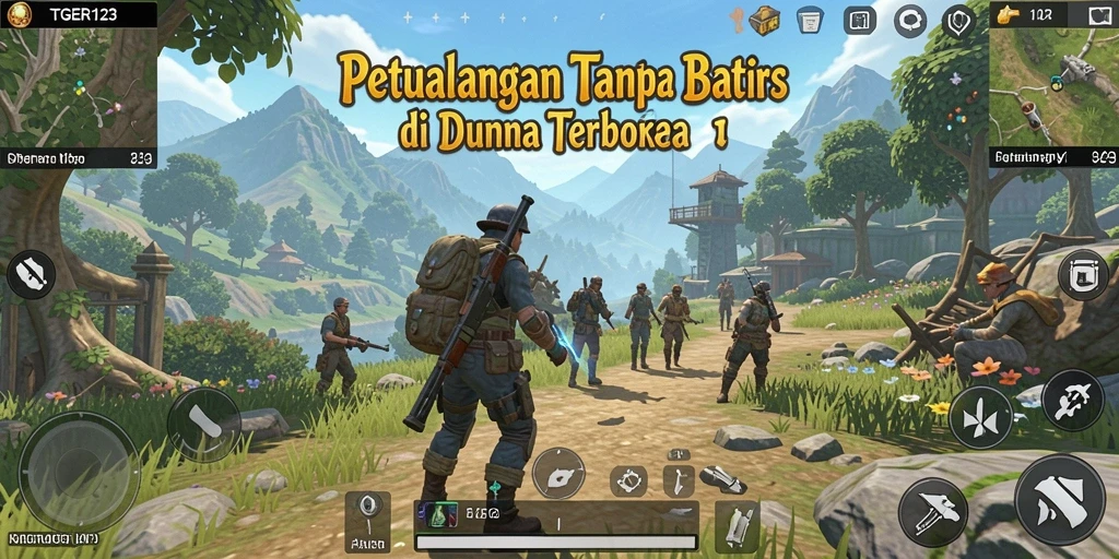 Tampak gameplay seru dalam dunia terbuka TGER123.