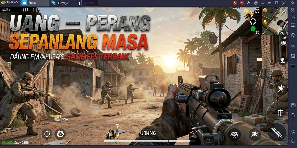 Screenshot menampilkan aksi seru dari gameplay FPS UANG.