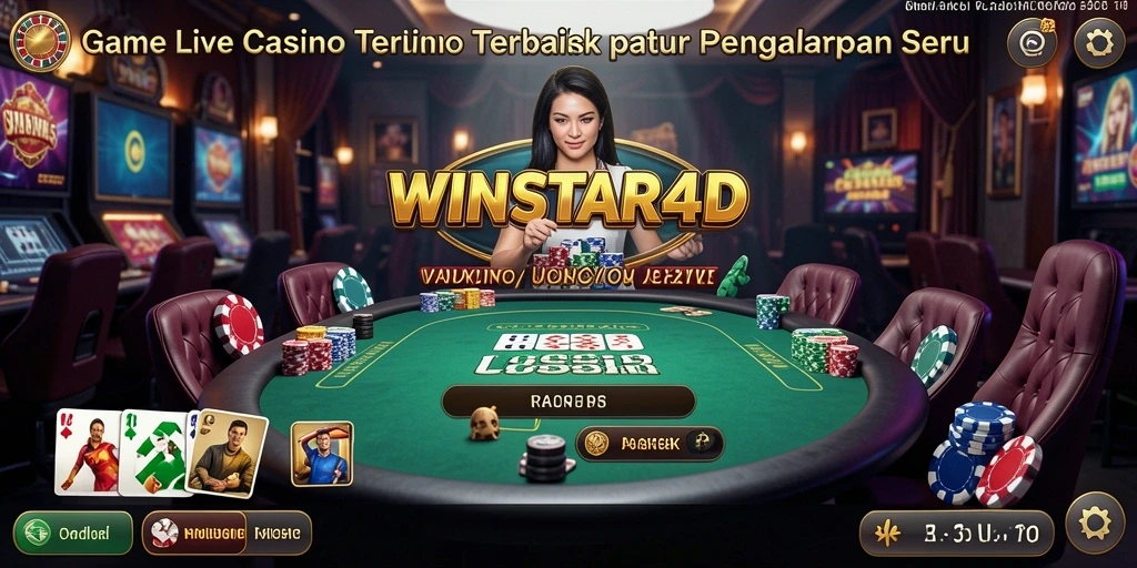 Screenshot WINSTAR4D menunjukkan pengalaman bermain Live Casino yang dinamis.