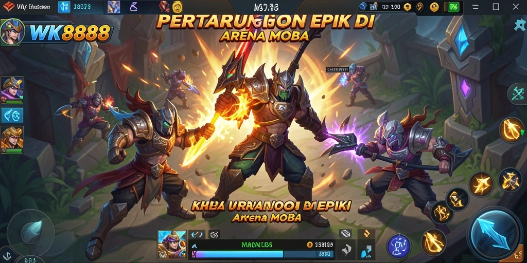 Tampilan gameplay intens dari WK888 yang mendebarkan.